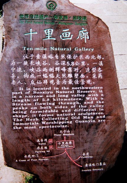 天子山十里畫廊景點(diǎn)